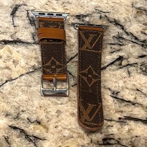 LOUIS VUITTON-Handmade Repurposed Authentic Apple Watch 38,40,41mm/42/44/45mm